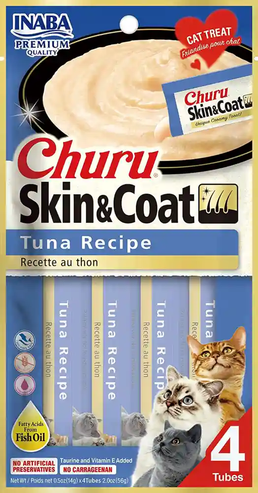 Ciao Churu Puree Skin & Coat Tuna 4-pack