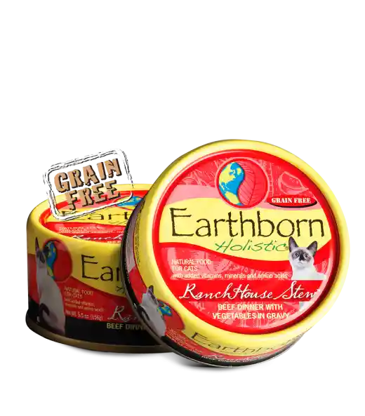 Earthborn Holistic Ranch House Stew Grain-free Natural Canned Cat & Kitten Food 5.5-oz
