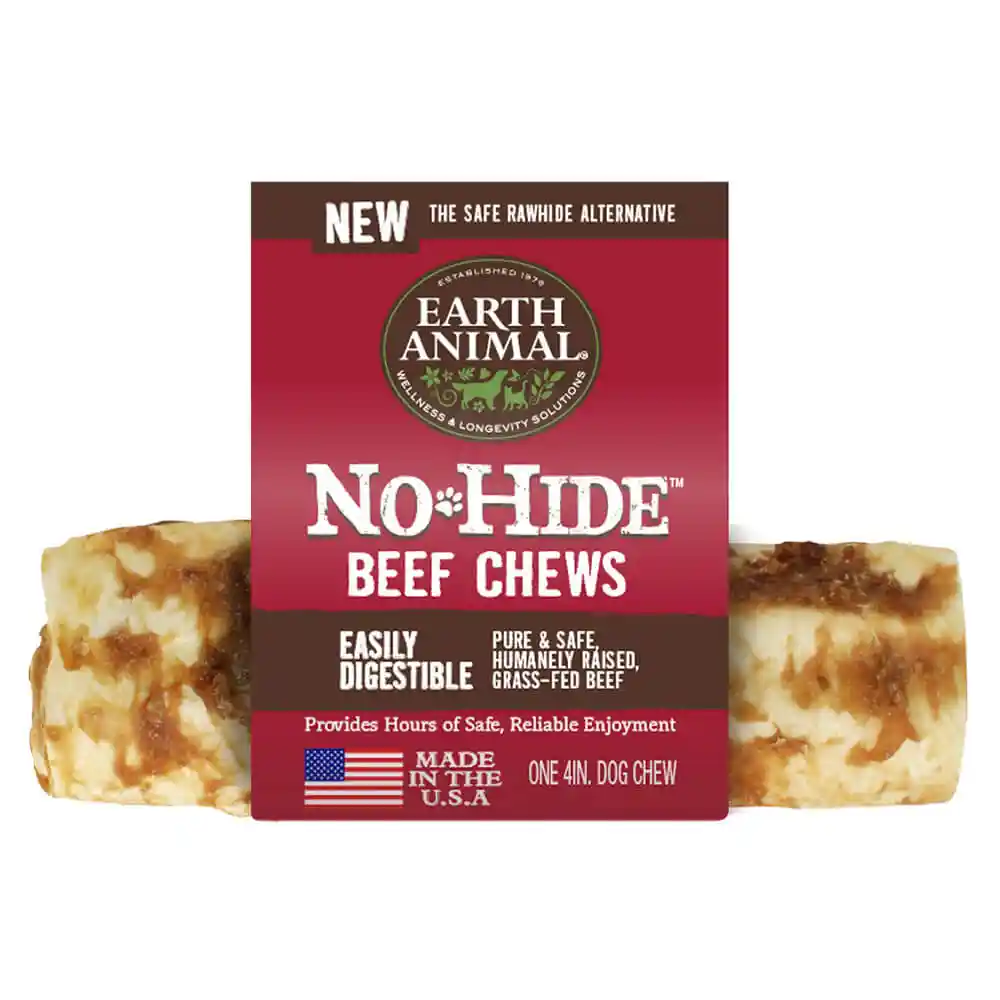 Earth Animal No Hide Beef Chews 4-in 24-ct