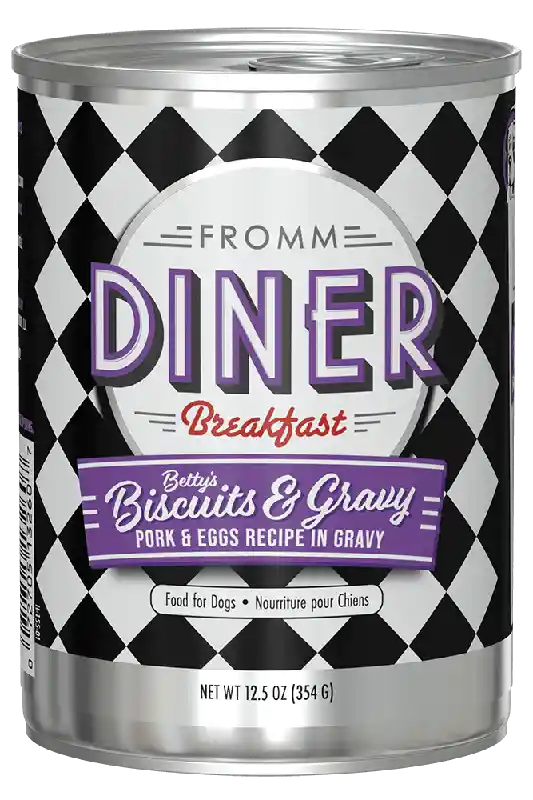 Fromm Dog Diner Biscuits Pork Eggs Gravy Can 12.5oz 12/cs