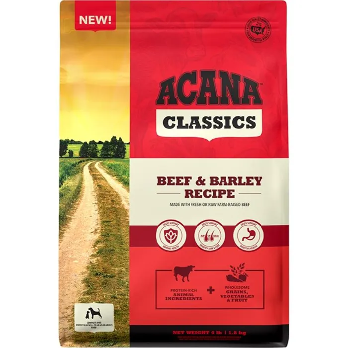 Acana Dog Classics Beef Barley 4-lb