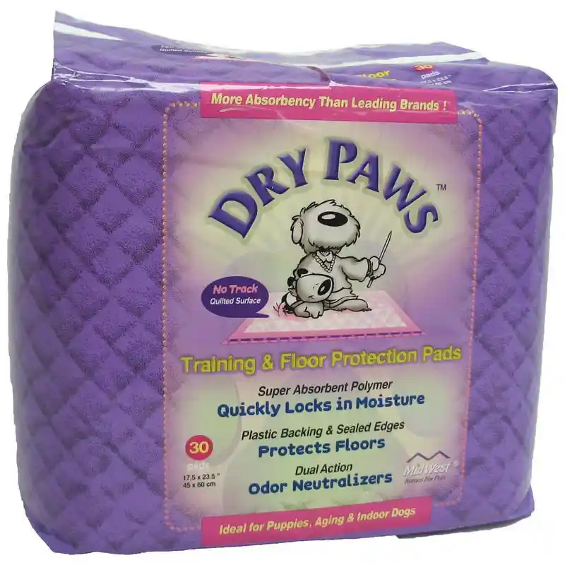Dry Paws Training Pads 30 Pack 23lx17.75w"