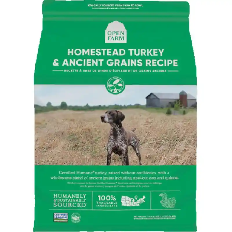 Open Farm Homestead Trky & Ancient Grains Dog 22-lb
