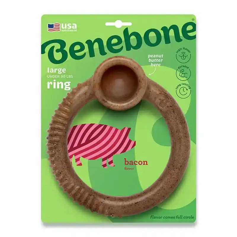 Benebone Chew Ring Bacon Large