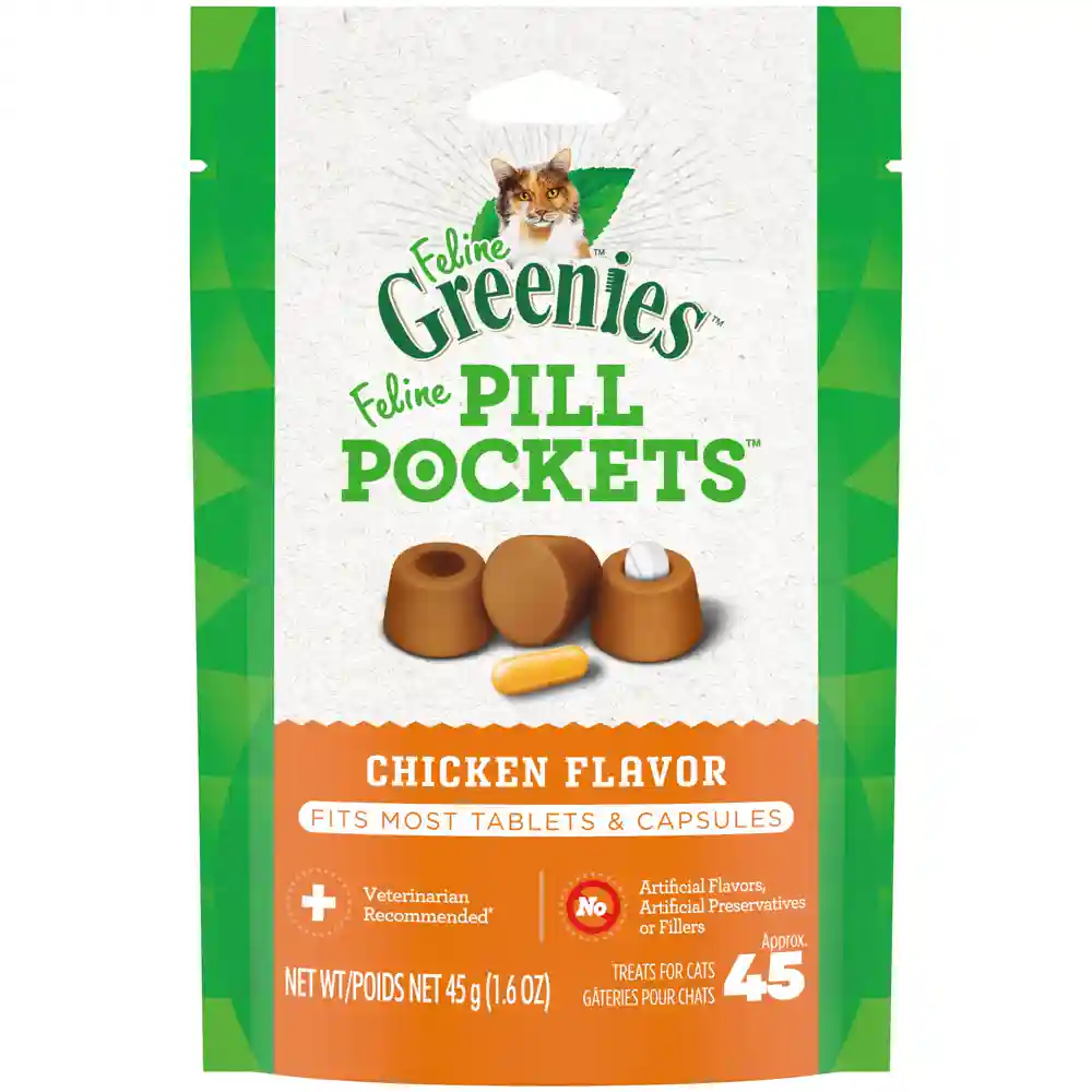 Pill Pocket Feline Chkn Flavor Cat Treats 1.6-oz