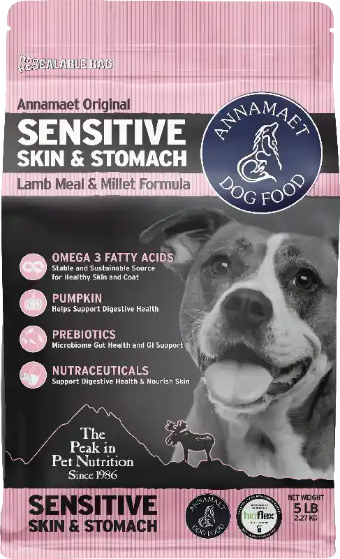 Annamaet Sensitive Skin & Stomach Dog Food – Digestive & Skin Health Formula With Pumpkin, Coconut O