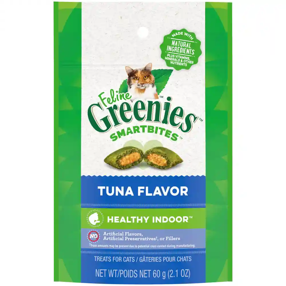 Greenies Smallbites Feline Hairball Control Tuna 2.1-oz