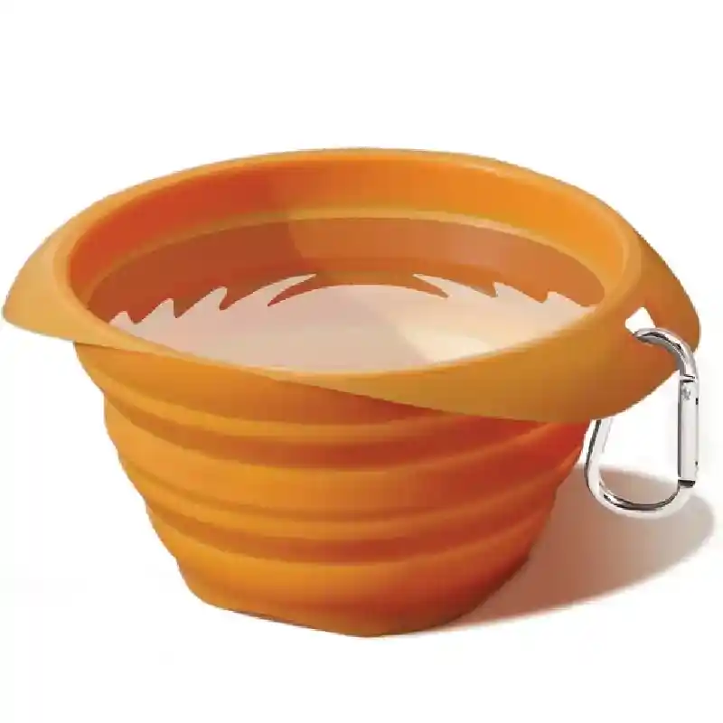 Kurgo Collaps-a-bowl Pet Bowl, Orange