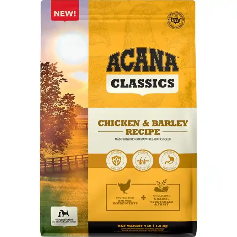 Acana Dog Classics Chicken Barley 4lb 8=cs