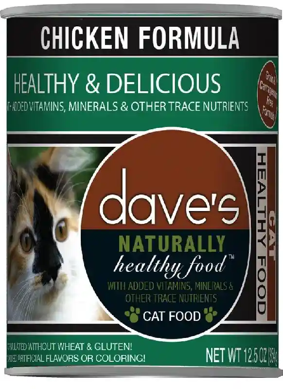 Dave's Naturally Healthy Chicken Formula Canned Cat Food 12.5-oz