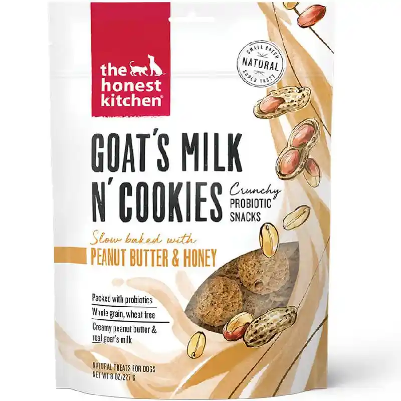The Honest Kitchen Dog Goat's Milk N Cookies Peanut Butter & Honey 8-oz