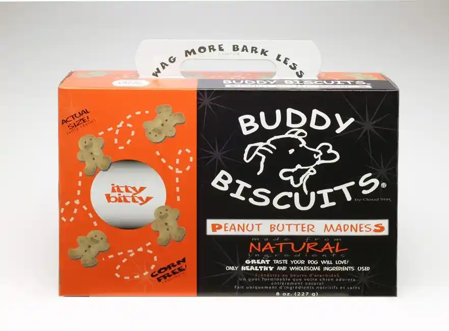 Buddy Biscuits Oven Baked Teeny Treats Peanut Butter Dog Treats 8-oz