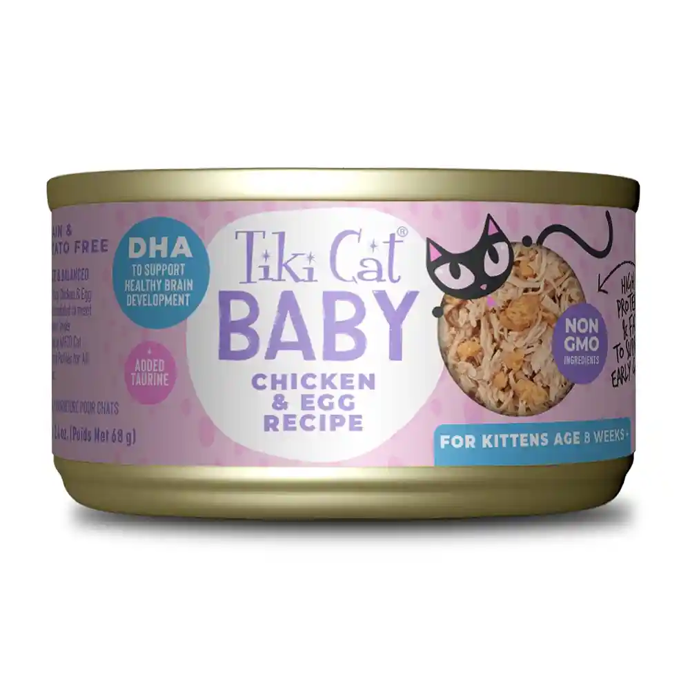 Tiki Cat Baby Cat Gf Can Chicken Salmon 2.4-oz