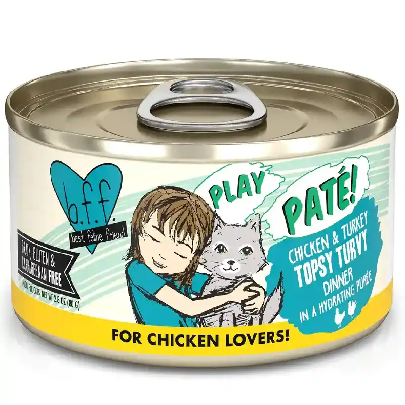 Weruva Bff Plat Pate Topsy Turvy Ckn & Trky 2.8-oz