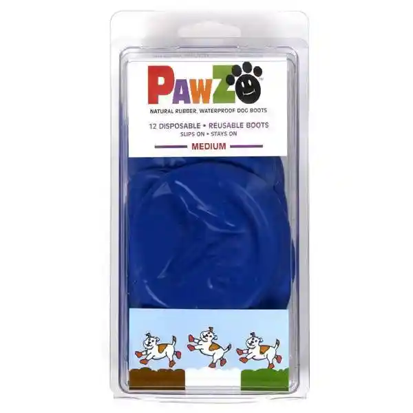 Waterproof Dog Boots, Blue, 12 Count Medium