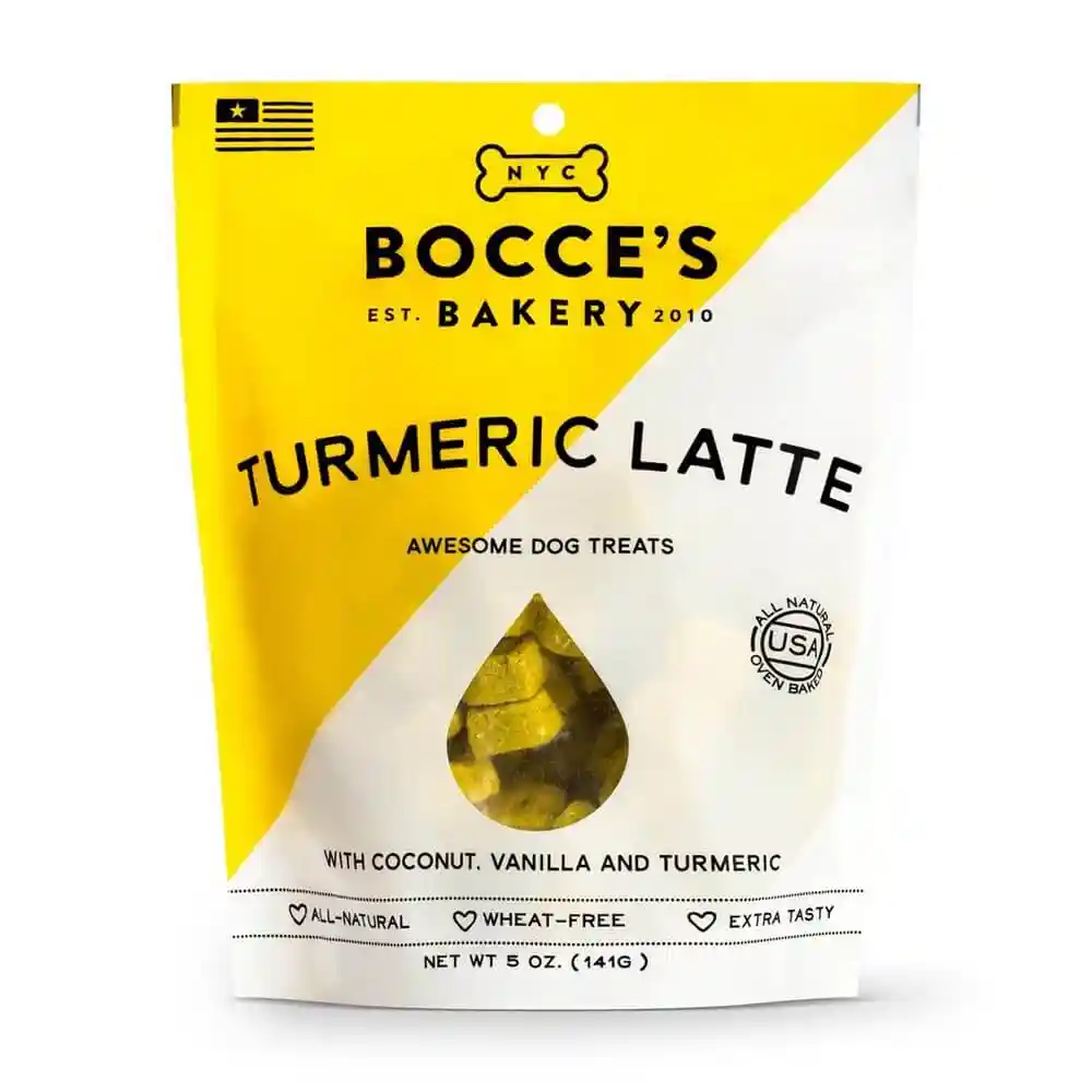 Bocce's Bakery Dog Treat Turmeric Latte 5-oz