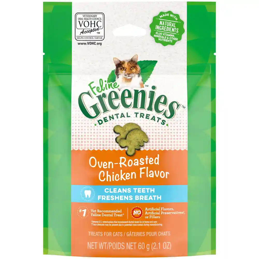 Feline Greenies Oven-roasted Ckn Flavor 2.1-oz