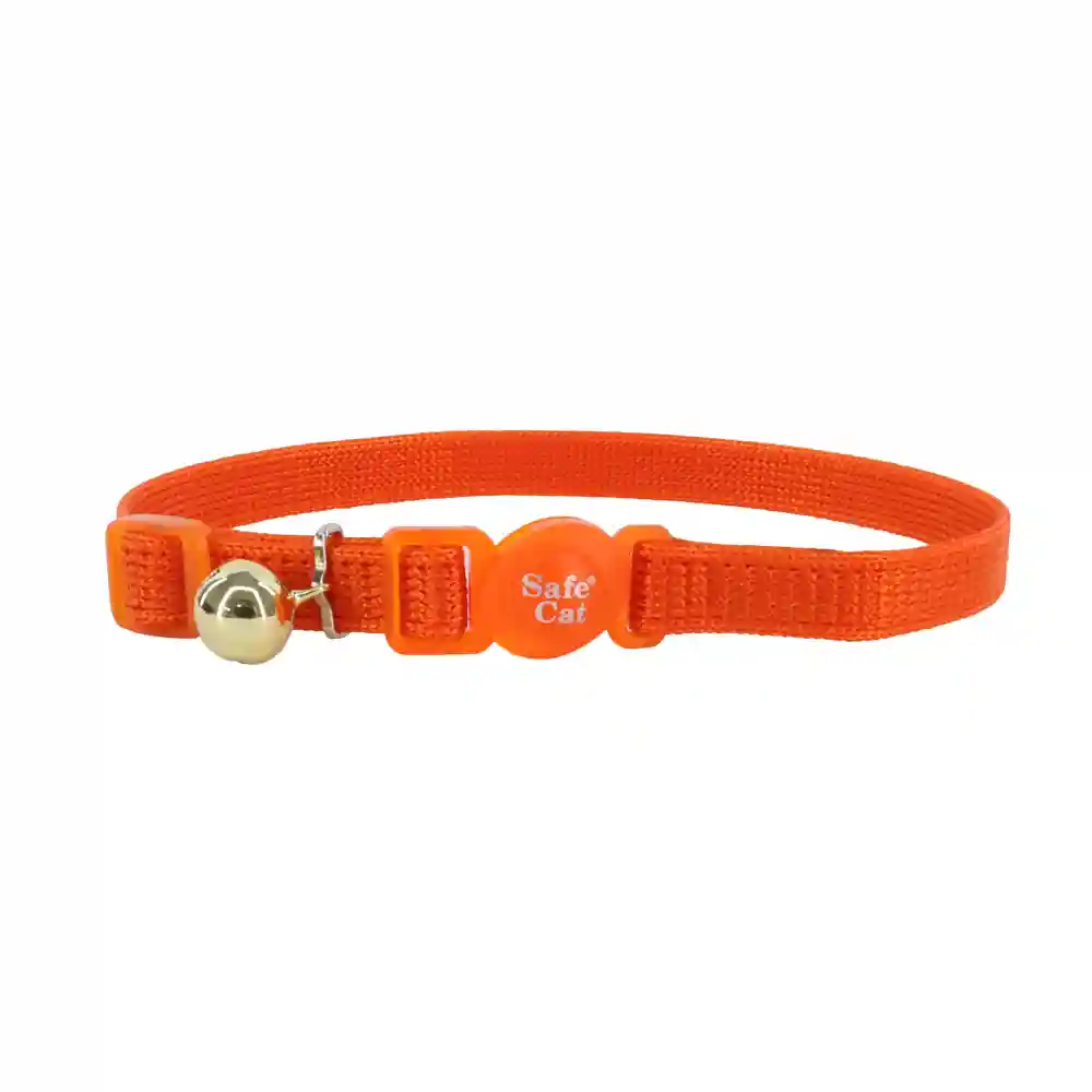 Adjustable Snag Proof Breakaway Collar - Sunset Orange 3/8" X 8" 12"