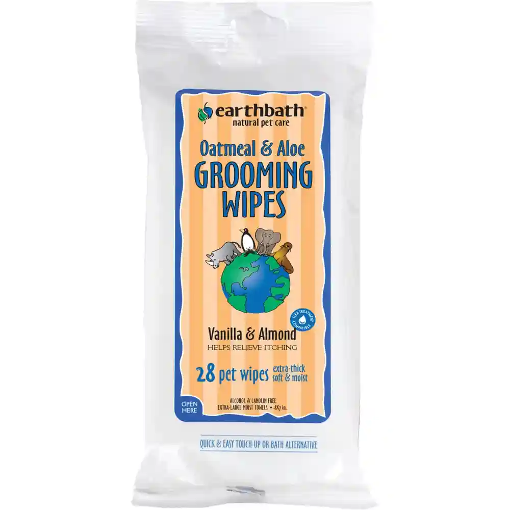 Oatmeal And Aloe Grooming Wipes Vanilla And Almond - 30ct Pk
