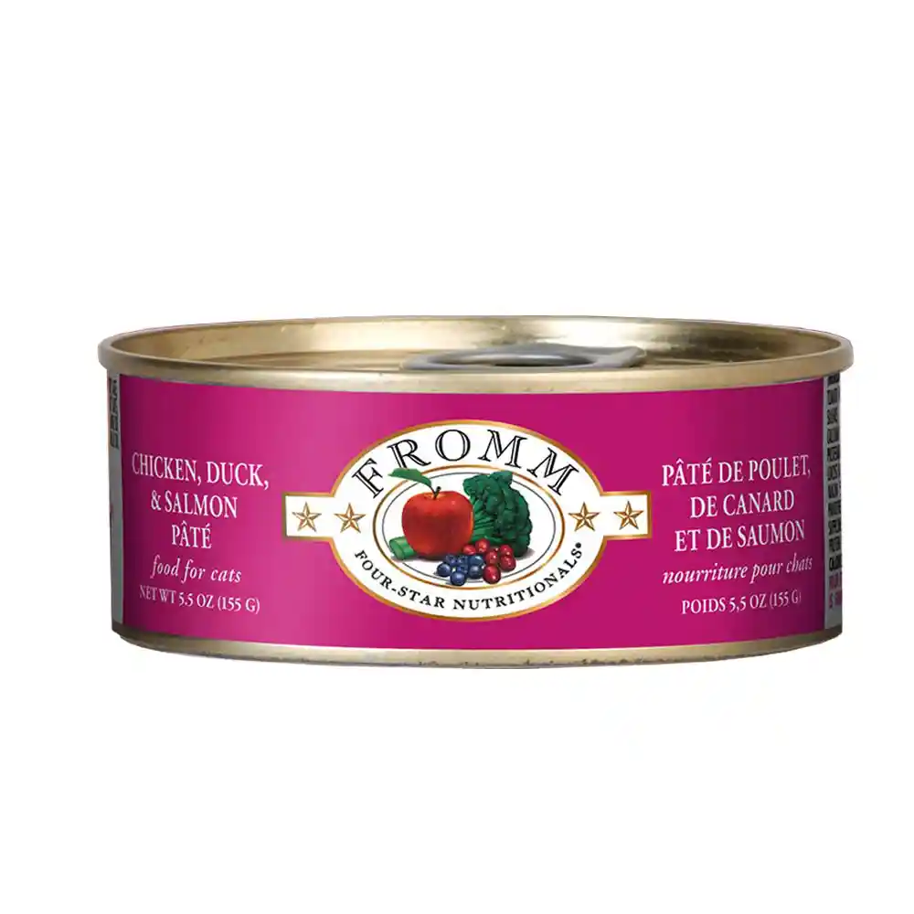 Fromm Four Star Cat Can Chicken, Duck & Salmon Pate 5.5 Oz