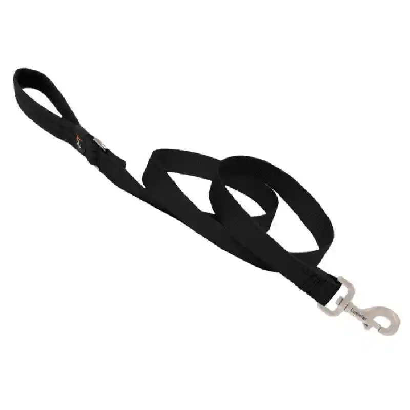 Lupine Dog Leash - Solids Black "6 X 1"