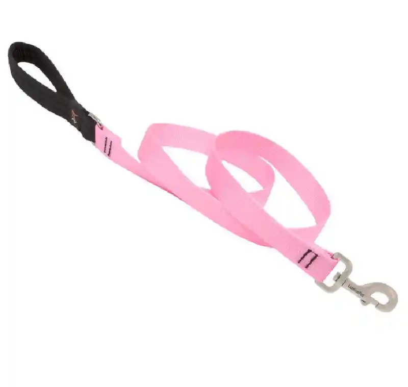 Lupine Solid Color Lead - 1" Pink 6 Ft