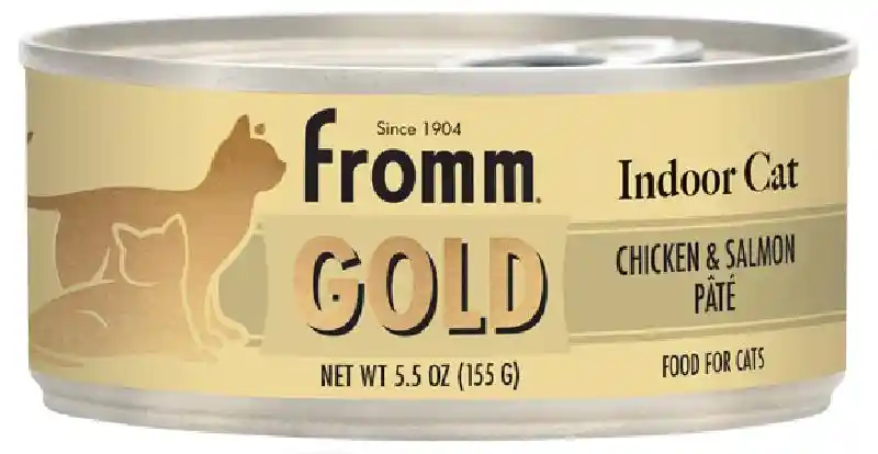 Fromm Gold Cat Can Pate Indoor Chicken Salmon 12/5.5 Oz