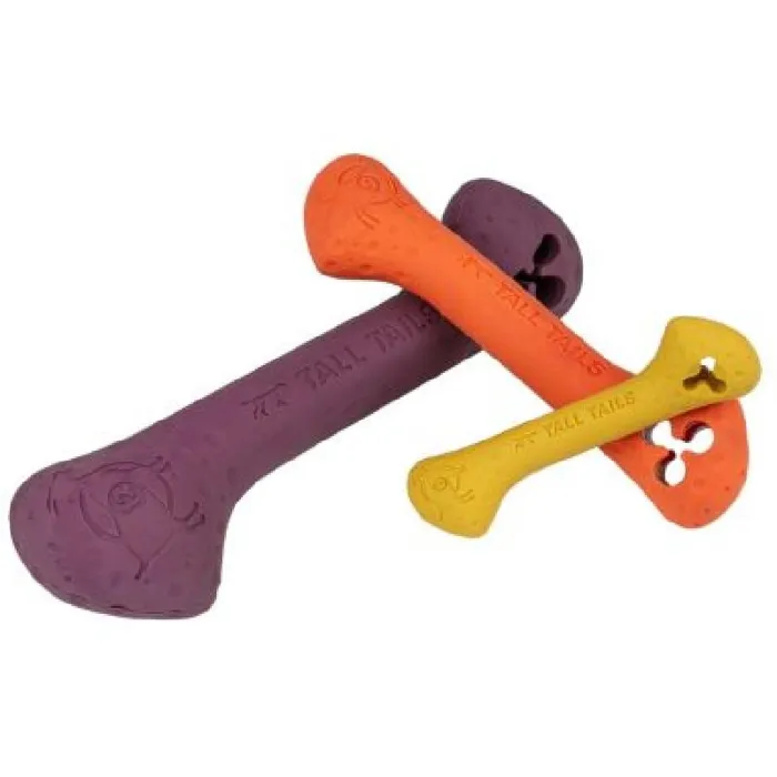 Tall Tails Goat Rubber Bone Purple 12"