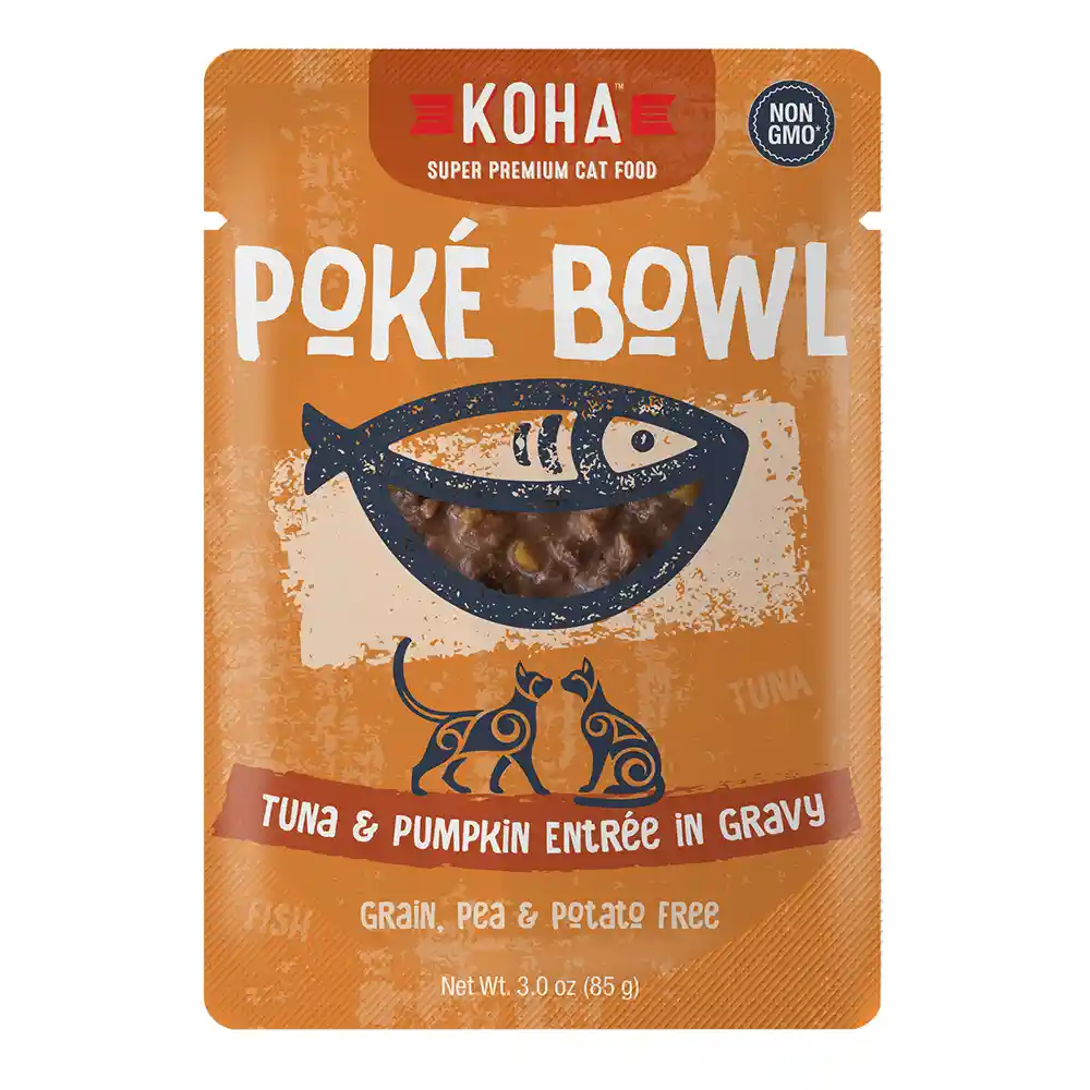 Koha Cat Poke Bowl Tuna & Pumpkin Entrée In Gravy Wet Cat Food 3-oz