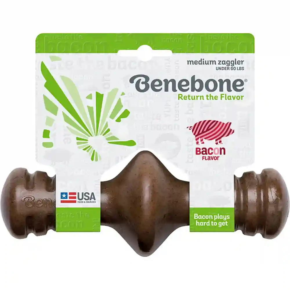 Benebone Zaggler Bacon Dog Chew Medium