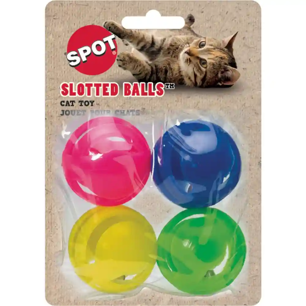 Ethical Cat Toy Slotted Balls 4 Pack