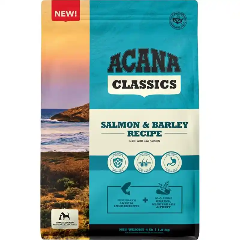 Acana Dog Classics Salmon Barley 4lb 8=cs