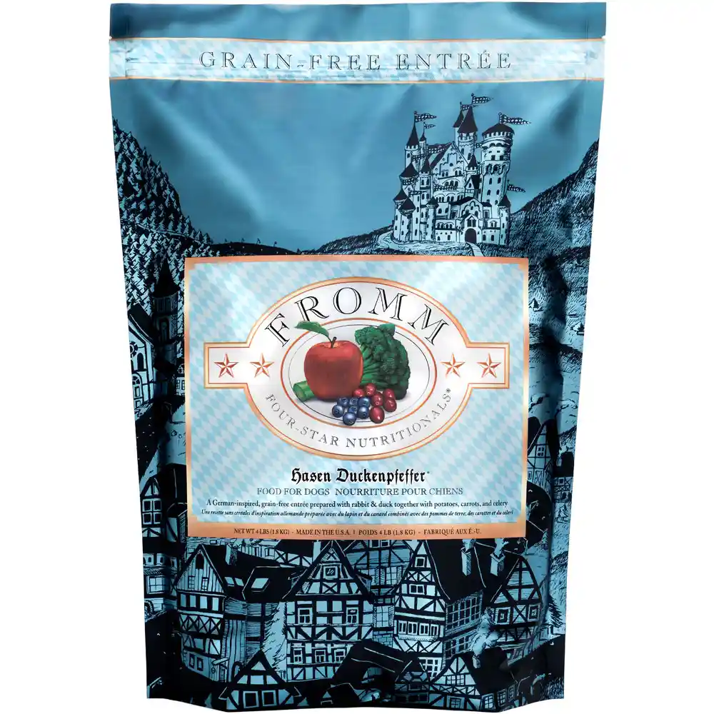 Fromm Four Star Grain Free Hasen Duckenpfeffer Dry Dog Food 4-lb