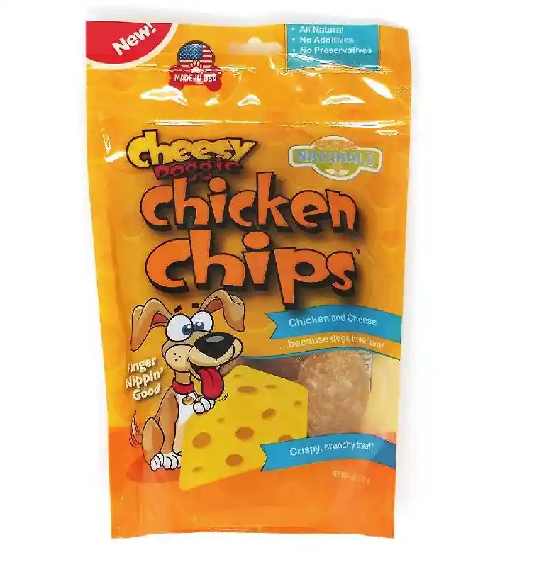 Chip's Naturals Cheesy Doggie Chicken Chips 4 Oz