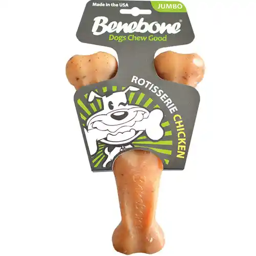Benebone Rotisserie Chicken Flavored Wishbone Dog Chew Toy Large