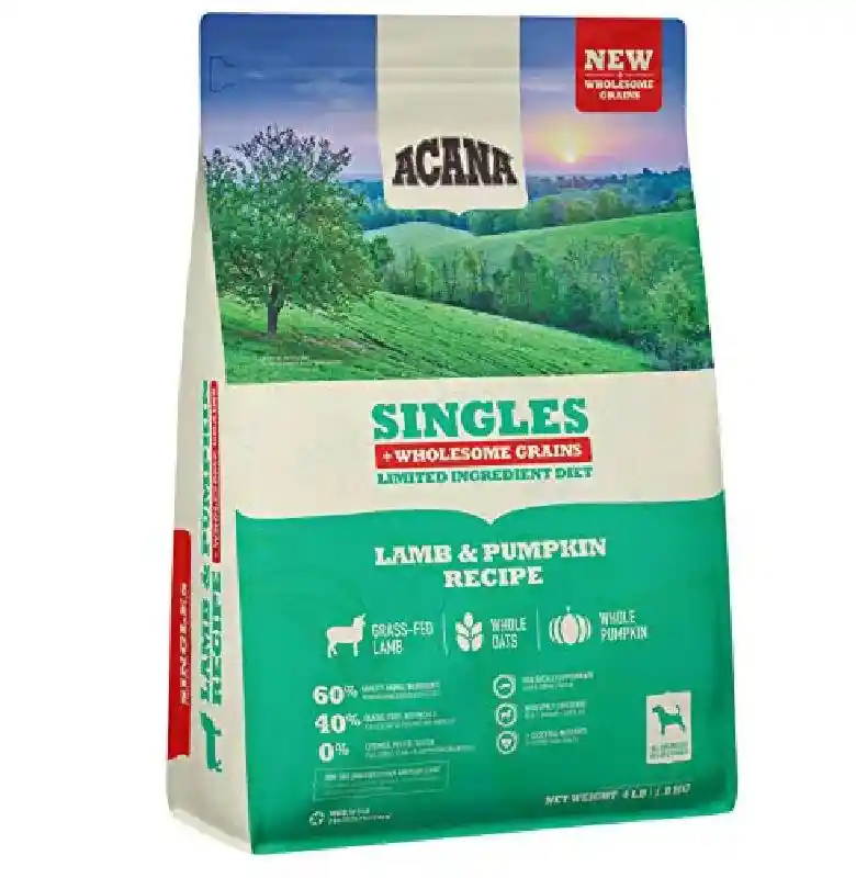 Acana Wholesome Grains Lamb & Pumpkin Dry Dog Food 4-lb