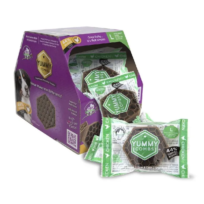 Yummy Combs Lg Hexi 12ct 4cs