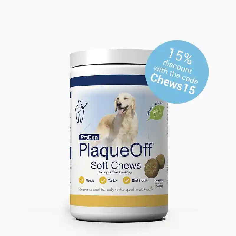 Plaqueoff Lg Breed Soft Chew 45ct 76000476 Proden 12/cs