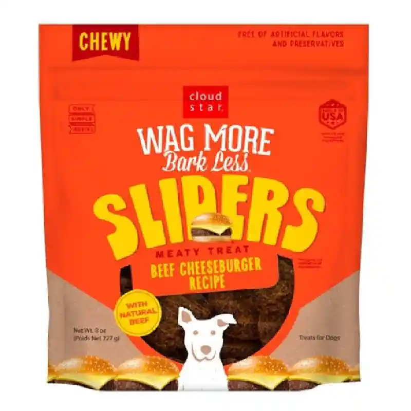 Wagmore Dog Slider Gf Beef Cheeseburger 8-oz
