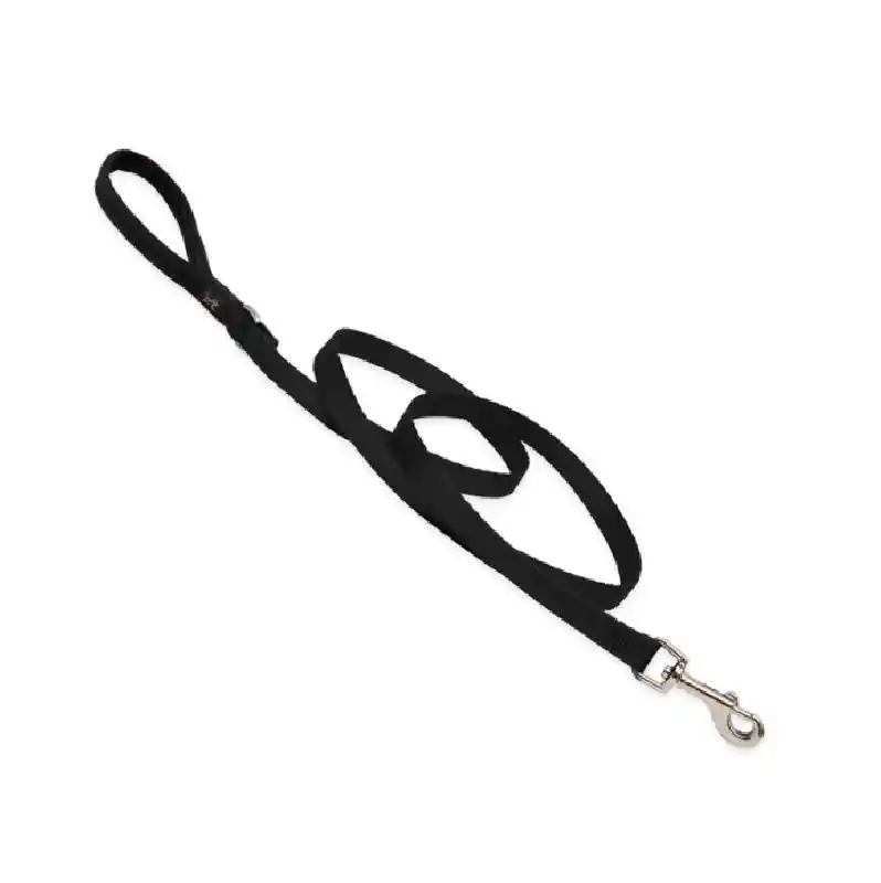 Lupine Dog Leash - Solids Black "6 X 1/2"