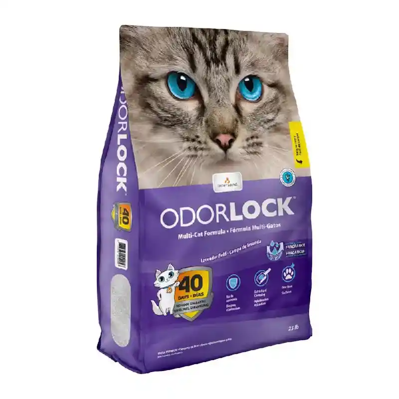 Intersand Odor Lock Lavender Clumping Litter 25-lb