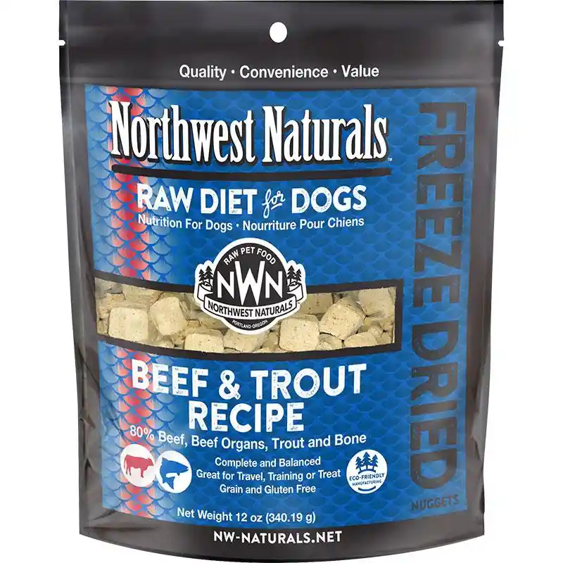 Northwest Nat Freeze Dried Nuggets Beef Trout 12-oz
