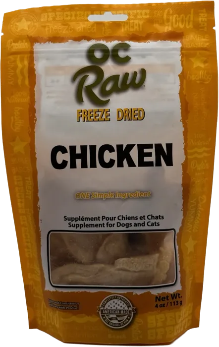Oc Raw Freeze Dried Chicken Pieces 4-oz