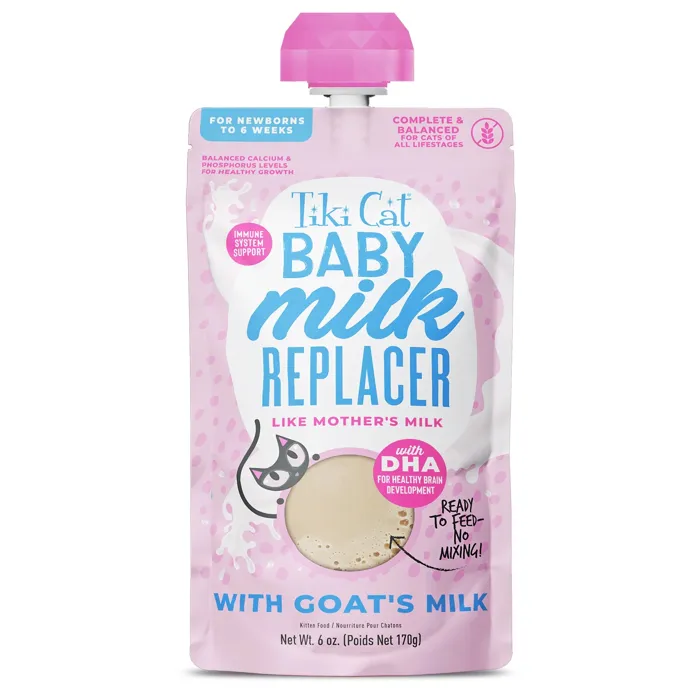 Tiki Cat Baby Milk Replacer Goat Milk 6-oz