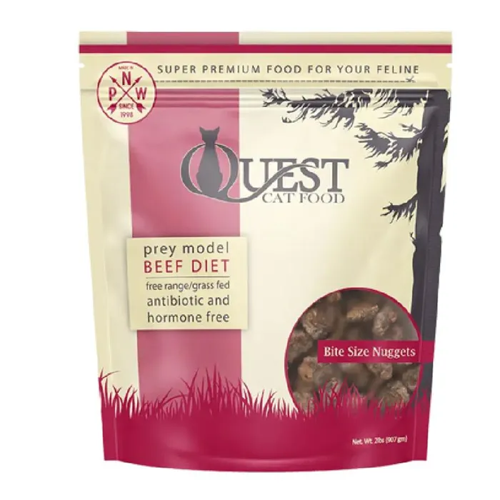 Steve's Frozen Quest Cat Nuggets Beef 2-lb