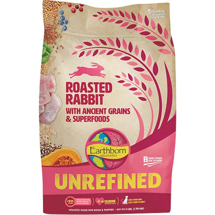 Earthborn Unrefined Rabbit Ancient Grain 4 Lb