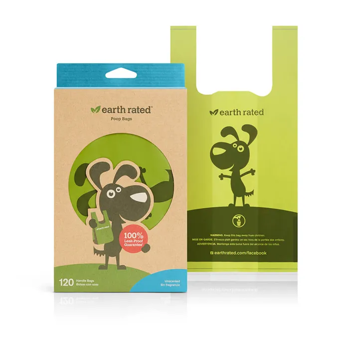 Earth Rated Poop Bags Handle Tie Unscented 120-ct