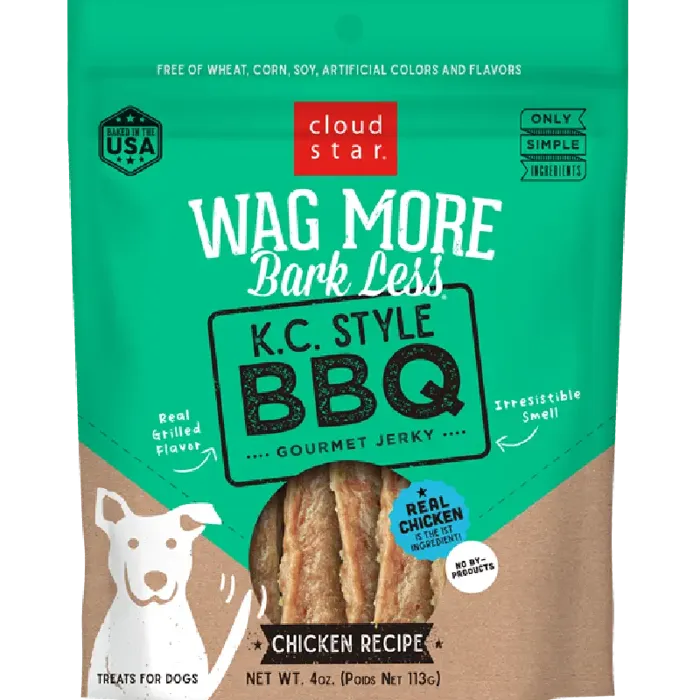 Wag More Bark Less Jerky Bbq Grilled Chicken 10-oz