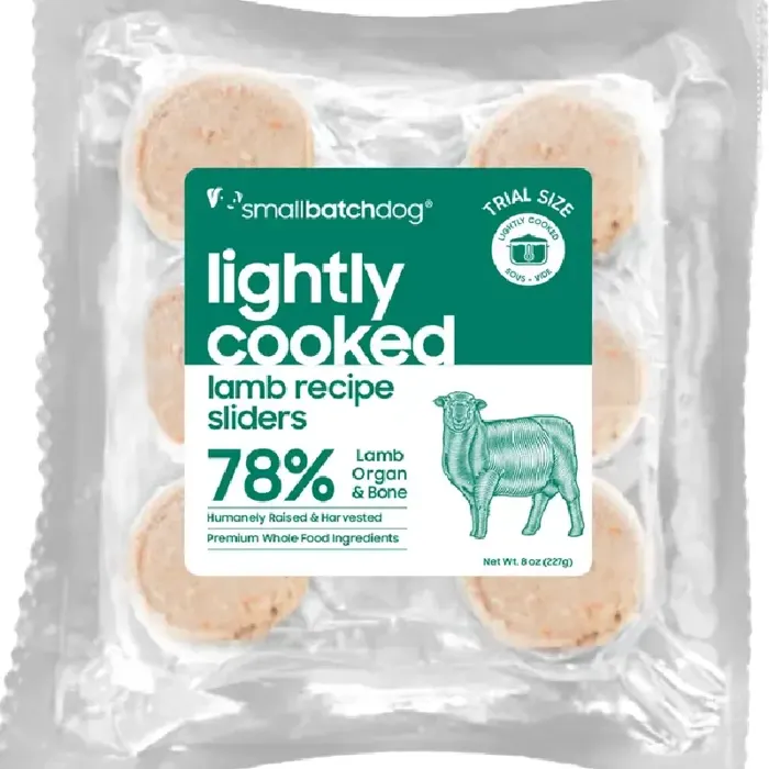Small Batch Frzn Dog Lightly Cooked Lamb 8 Oz 8/cs