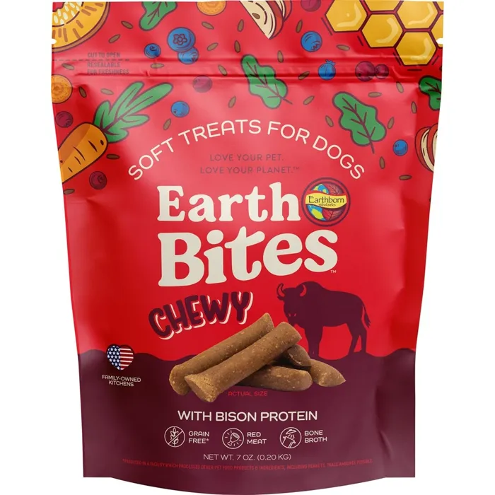 Earthbites Holistic Earthbites Chewy Grain Free Bites Bison 7-oz